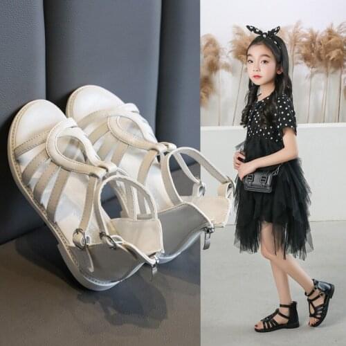 Hot Sell Summer Fashion Roman Boots High-top Girls Sandals Kid Gladiator Sandals Toddler Children Sandals Open Toe Beach Sandals