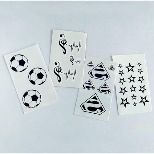 Waterproof Temporary Tattoo Sticker football musical note diamond badge star tatto flash tatoo fake tattoos for women men kid