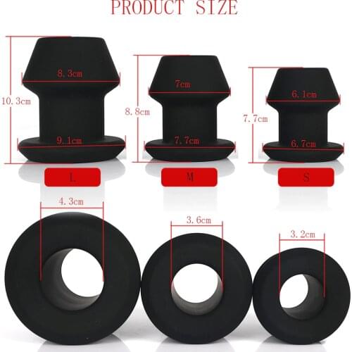 Adult Dildo Anal Plug Silicone Hollow Prostate Massager Anal Expanding Dilator Stimulator Anal Sex Toys For Women Men Sex Shop