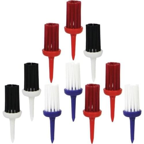 10 Pieces Plastic Golf Tees Brush Driver Golf Training Tool Random Color 57CM