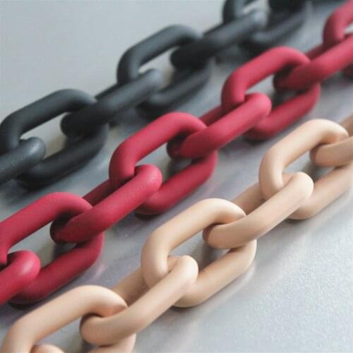 20pcs Matte Oval Acrylic Chain Links, Top Quality Plastic Chain Links, Open Link per Size 32mmx20mm