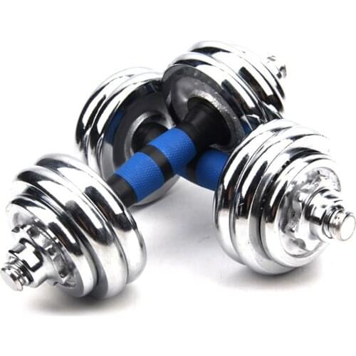 30KG Adjustable Fitness Dumbbell Weight Dumbells Electroplating Weight Bars Gym Dumbells Barbell Set Boxe For Men Body Building