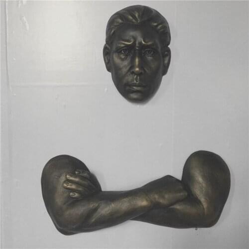 3D Float Emboss Hero Character Sculpture Bar Wall Hanging Body Status Muscle Man Figurine Statues Handcrafts wall sculpture