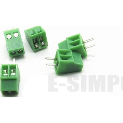 50pcs 2.54mm Terminal Block, 0.1" PCB screw wire terminal connector 2P 3P 4P 5P 6P 7P 8P 9P 10P 12P 14P 16P with screw driver