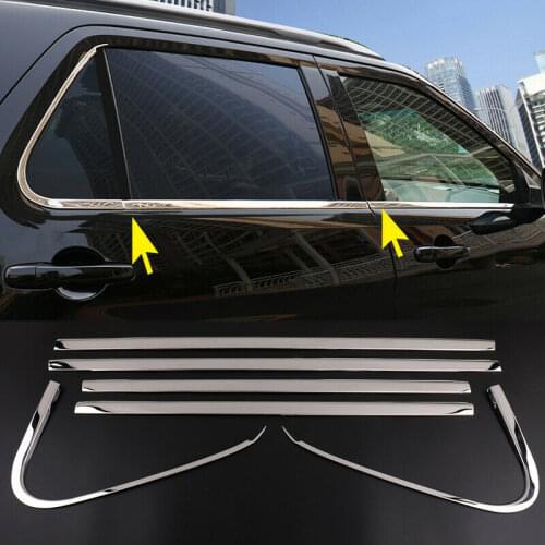 6Pcs For Ford Explorer 2011-2018 Steel Chrome Bottom Window Frame Sill Trim Cover