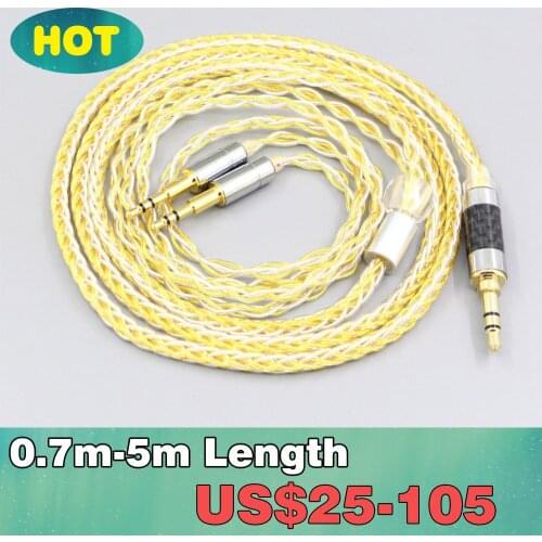 8 Core Silver Gold Plated Earphone Cable For Sol republic Master Tracks HD V8 V10 V12 X3 Headphone LN007322