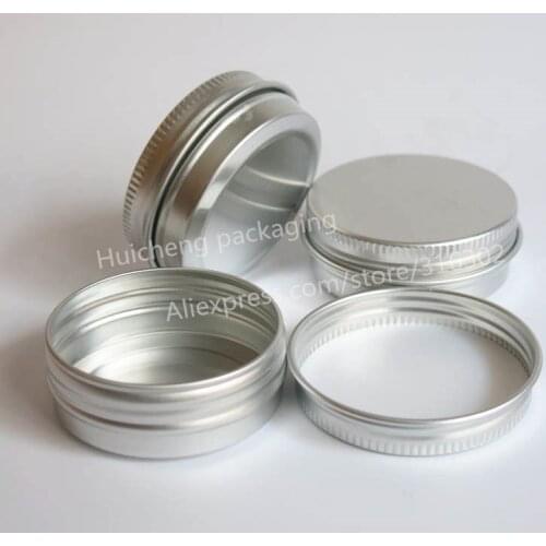 50 x 30g aluminum jar 30 gram metal cream jar 1 oz silver aluminum tin 30 g metal cosmetic container