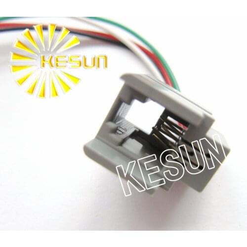 FREE SHIPPING 20PCS x 616M1-4P4C RJ11 PCB Phone Modular Jack Female Telephone Socket LAN Connector With 150mm Wire