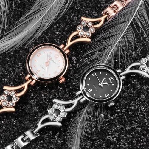 Fashion Rose Gold And Silver Women Wrist Watch Luxury Diamond Ladies Watch Women Bracelet Womens Watches clock reloj mujer