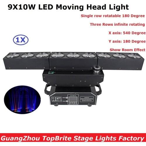1 Pack New Design 9X10W RGBW Quad Color LED Deformation Matrix Lights CREE LED Chip Moving Head Lights With Show Room Effect