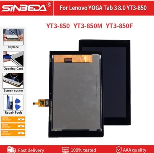For Lenovo YOGA Tab 3 8.0 YT3-850 YT3-850M YT3-850F LCD Display Touch +Screen Digitizer Assembly Tablet PC Replacement Parts