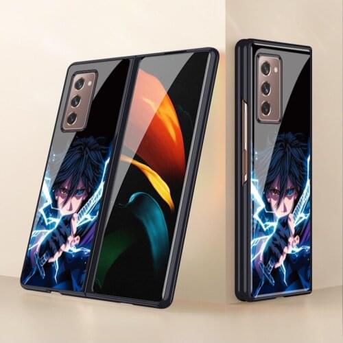 For Samsung zfold2 mobile phone case w2021 glass plating W21 protective case sm-f9160 folding animation creative man