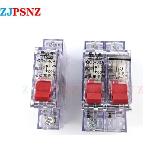 DZ-47 63 1P DC 40A 63A Circuit Breaker Air Switch Motorcycle Electric tricycle Dedicated air switch protection circuit breaker