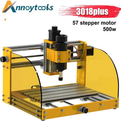CNC Wood Router 3018 Pro Plus Upgrade 500W Spindle Kit 40W Laser Engarver Milling Machine Suitable for Metal Acrylic MDF Carving