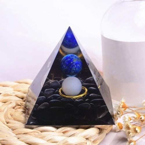 Geometric Crystal Pyramid Energy EMF Protection Reiki Gemstone Stone Gift