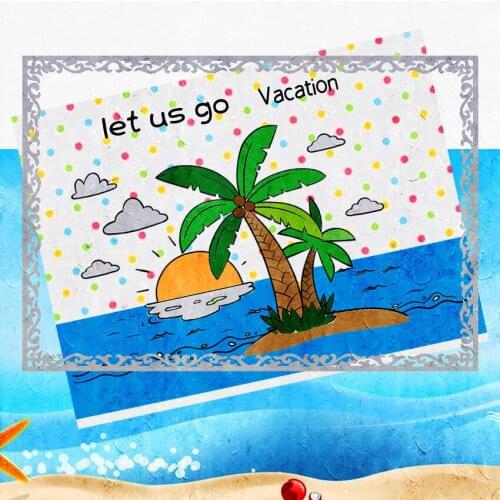 Hot sale beach Transparent Clear Stamps / Silicone Seals Roller Stamp for DIY scrapbooking photo album/Card Making