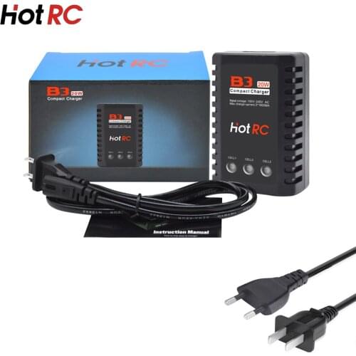 HotRc Imax B3 20W 1.6A Compact Portable Battery Balance Charger For 7.4V 11.1V RC LiPo Battery EU US