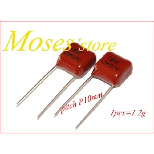 630v 224 224J 220nf 0.22uf Original brand new CBB Polypropylene Film Capacitors pitch 10mm (1000pcs)