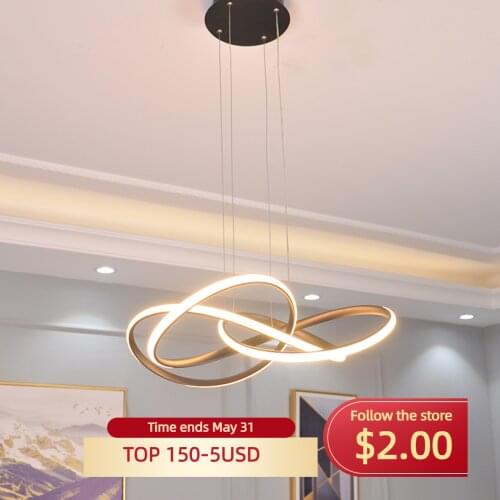 Creative Dimmable New Arrival Modern led Chandelier For Living Room Dining Room Kitchen Room White/ Coffee Finished Chandelier