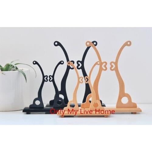Handmade Handle Round Fan Stand Fashion Chinese Women Frame Base