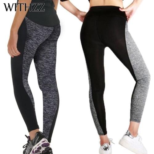 WITHZZ Leggings Black Gray Pants Women Leggins For Fitness Legins Workout Jeggings Sporting Athleisure Active Wear Sportleggings