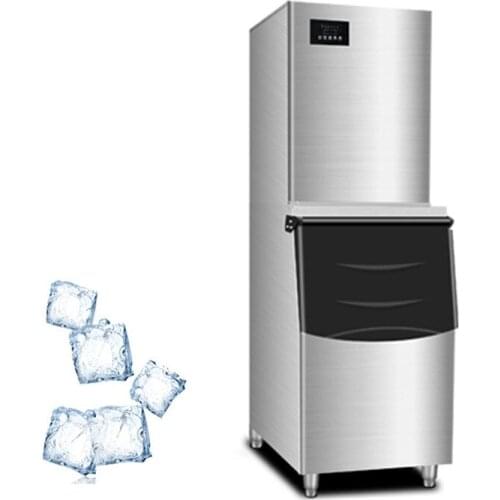High Capacity Ice Cube Make Machine Commercial Automatic Clear Ice Ball Maker With Ice Storage Bin For Sale
