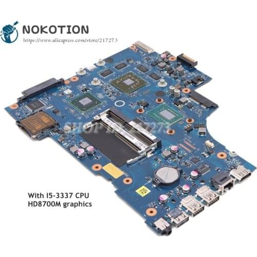 NOKOTION For Dell Inspiron 17R-5721 3721 5721 Laptop motherboard VAW11 LA-9102P CN-0C2GJ2 0C2GJ2 SR0XL I5-3337U CPU HD8700M GPU
