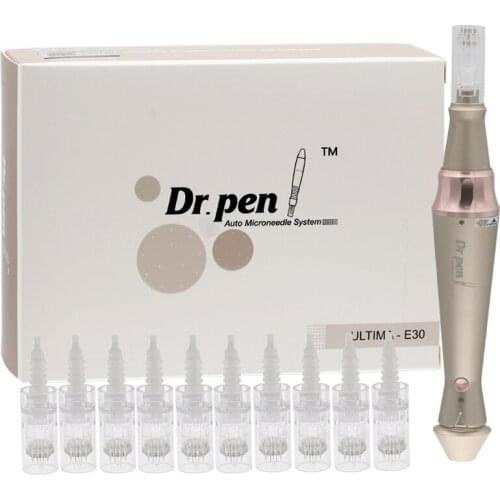 Dr.Pen Ultima E30 Microneedling Pen Electric Auto Electric Micro Rolling Derma Stamp Therapy Beauty Tools With 12Pcs Cartridges