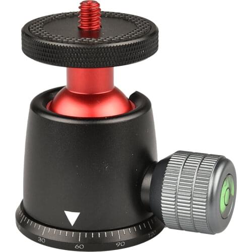 VLOGMAGIC M3 Tripod Ball Head Mini Size 360° Pan and 135° Tilt Rotatable with 1/4” Screw Thread and Volume Locking Knob