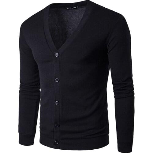 Fashion men Sweater jacket Autumn winter thin Casual knit coat mens Solid color slim Cardigan New Male Single-breasted outerwear