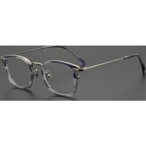 Luxury Brand Acetate Glasses Frame Men Women Vintage Prescription Myopia Optical Eyeglasses Frame Male Titanium Leg Eyewear