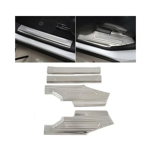 Silver Inner Door Door Sill Threshold Plate 4pcs For Chevrolet Blazer 2019-2020