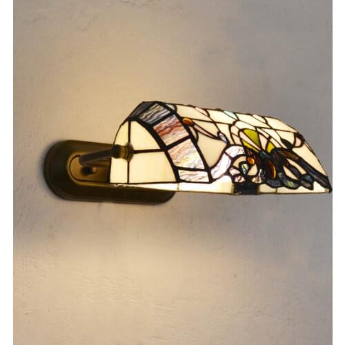 Tiffany wall Lamp Stained Glass European Baroque Classic for Living Room E27 110-240V