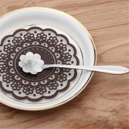 Stainless Steel Flower Spoon Measuring Spoon Kitchen Tool Flower Petal Coffee Stirring Golden Spoon Tableware Dessert Tea Spoon