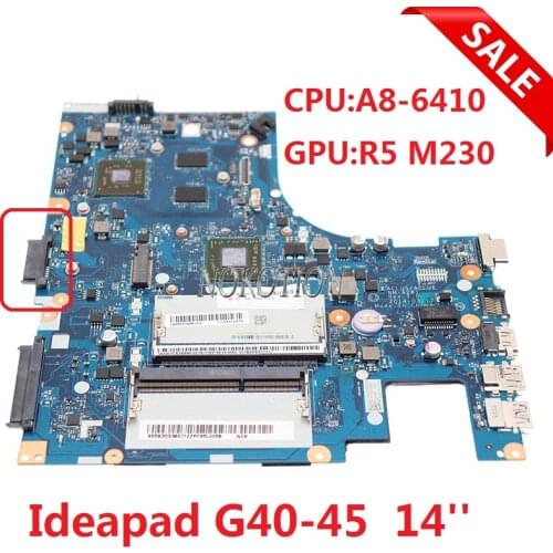 Nokotion 5B20F77212 ACLU5 ACLU6 NM-A281 for lenovo Ideapad G50-45 laptop motherboard Radeon R5 M230 +A6-6310 CPU