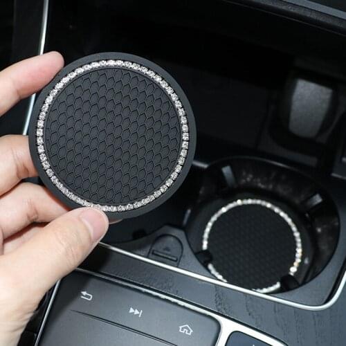 2pcs Car Cup Holder Coaster Non slip Pad Mat Interior Accessories For Ford Focus Fiesta Ecosport Everest Ranger Kuga