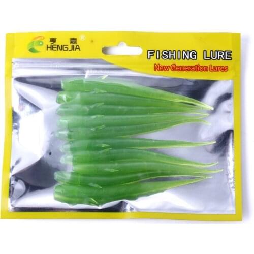 10pcs/Lot Luminous Loach Worm Soft Lures Artificial Fishing Bait Jig Tackle Fishing Lures