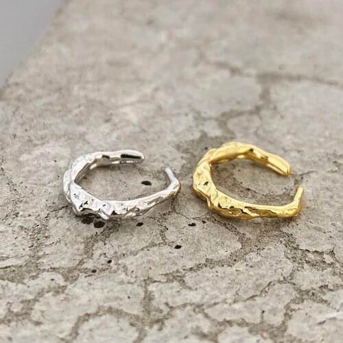 SHANICE CZ 925 Sterling Silver Ear Clip Burn wrinkle Ear Cuffs Leaf Clip Earrings for Women Climbers No Piercing Fake Cartilage