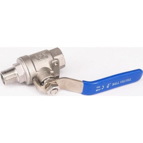 Stainless Steel Ball Valve3/8" BSP Female to Male 304 Stainless Steel 2-Piece Type Ball Valve Full Port water steam 2.5Mpa