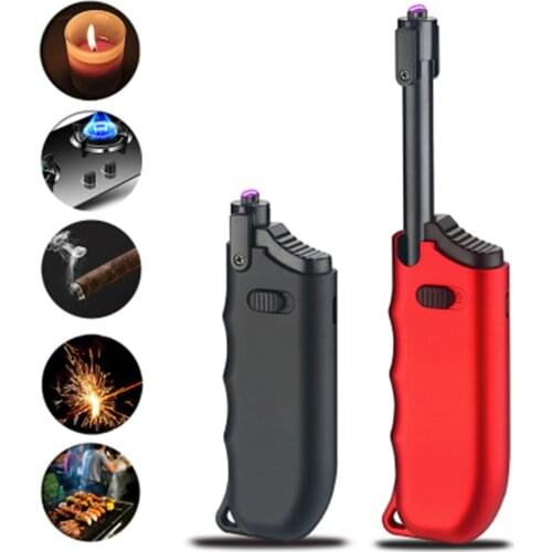 USB Flameless Telescopic Arc Torch Cigarette Lighter Windproof Special Design Cigarette Accessories 2019 NEW Kitchen Supply
