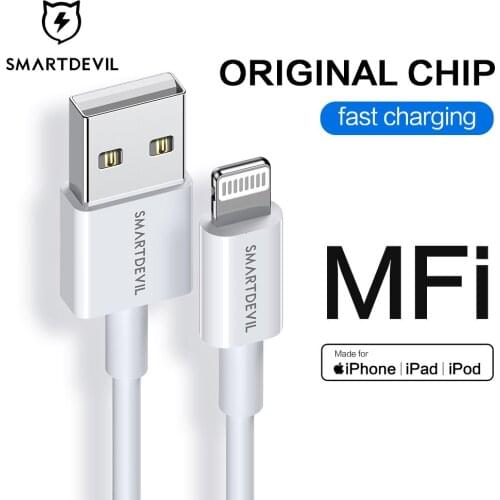 SmartDevil MFi USB Cable for iPhone 13 Mini 2.4A Fast Charging USB Charger Data Cable for iPhone 12 Pro Max 11 8 USB Charge Cord