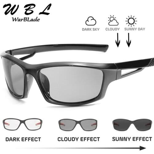 WarBLade 2019 High Quality Driving Photochromic Sunglasses Men Polarized Chameleon Discoloration Sun Glasses For Men Hot