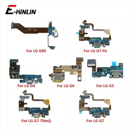 Charging Charger Plug Port Connector Board Parts Flex Cable With Mic For LG G5 G6 Plus G7 Fit G8 ThinQ