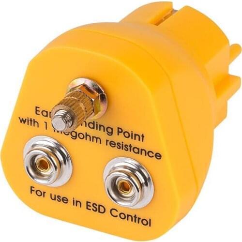 MULTICOMP MC0700016 Earth Bonding Plug, 2 Stud, 1 M5 Post, 1MOhm Resistor, EU Plug Type