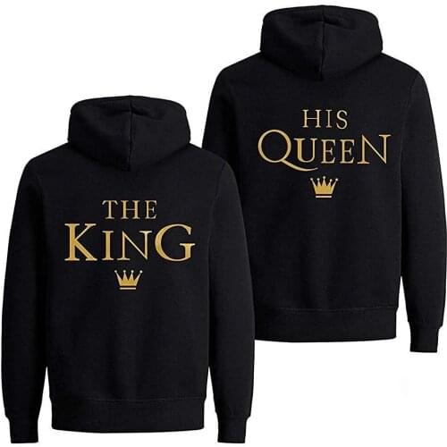 Woman Clothes Harajuku Hoodies women The King His Queen Letter Lover Hoodies Spring Autumn Couple Sweatshirt