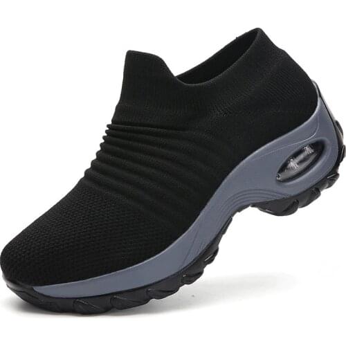 Women Shoes Chunky Sneakers Women White Shoes Breathable Casual Vulcanized Shoes Slip On Platform Sneakers Basket Femme Size 42