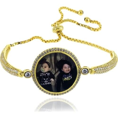 Zircon Stone 925 K Silver Picture Womens Bracelet