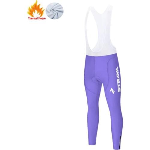 TEAM bicycle pants ​STRAVA ​cycling trousers ​​Winter Thermal fleece pantaloni bici uomo ​Tights cuissard long cyclisme homme
