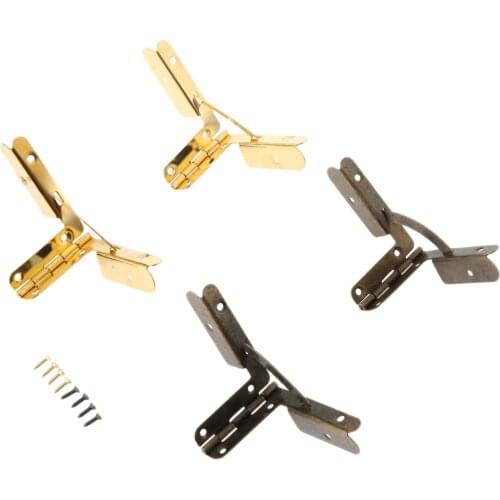 2Pcs Angle Support Spring Hinge for Antique Jewelry Gift Wine Case Watch Box Wood Lid Hardware