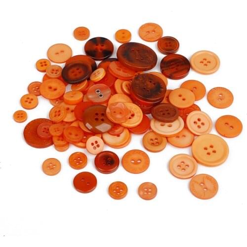 200Pcs Multicolor Resin Round Shape Apparel Sewing Buttons For Kids Clothes Scrapbooking Decorative Handicraft DIY Accessories